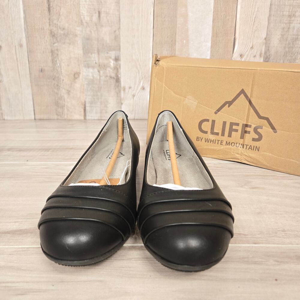 Women's Cliffs Flats Clara Black Comfort NWT 7.5 Wide - Picture 9 of 13